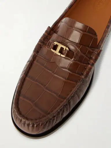 Tod's Embellished Croc-effect Leather Loafers | Thumbnail 5 Tod's Embellished Croc-effect Leather Loafers | Thumbnail 5