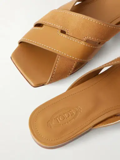 Tod's Suede And Leather Slides | Thumbnail 5