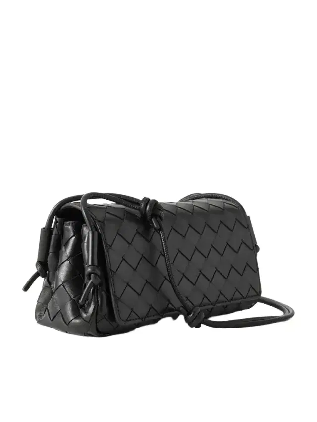Notturno Intrecciato Leather Shoulder Bag