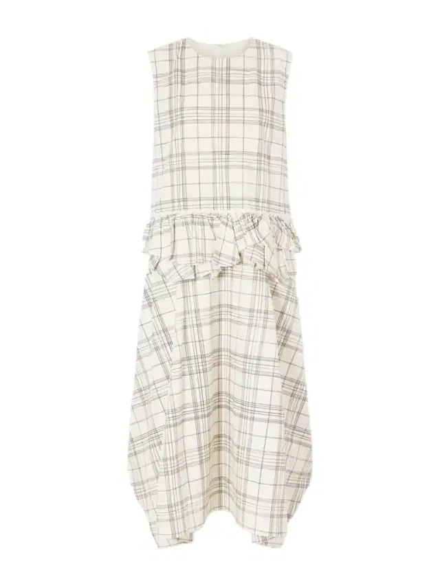 Ruffled Checked Cotton-poplin Midi Dress