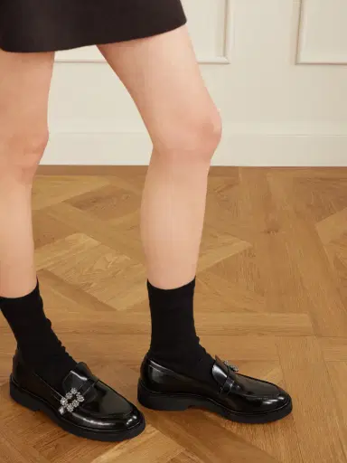 Roger Vivier Viv Embellished Glossed-leather Loafers | Thumbnail 2 Roger Vivier Viv Embellished Glossed-leather Loafers | Thumbnail 2