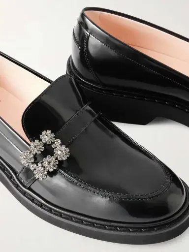 Roger Vivier Viv Embellished Glossed-leather Loafers | Thumbnail 5 Roger Vivier Viv Embellished Glossed-leather Loafers | Thumbnail 5