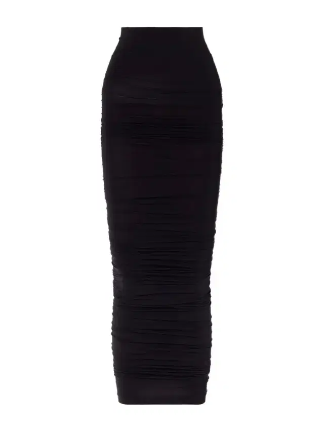 Draped Stretch-jersey Midi Skirt