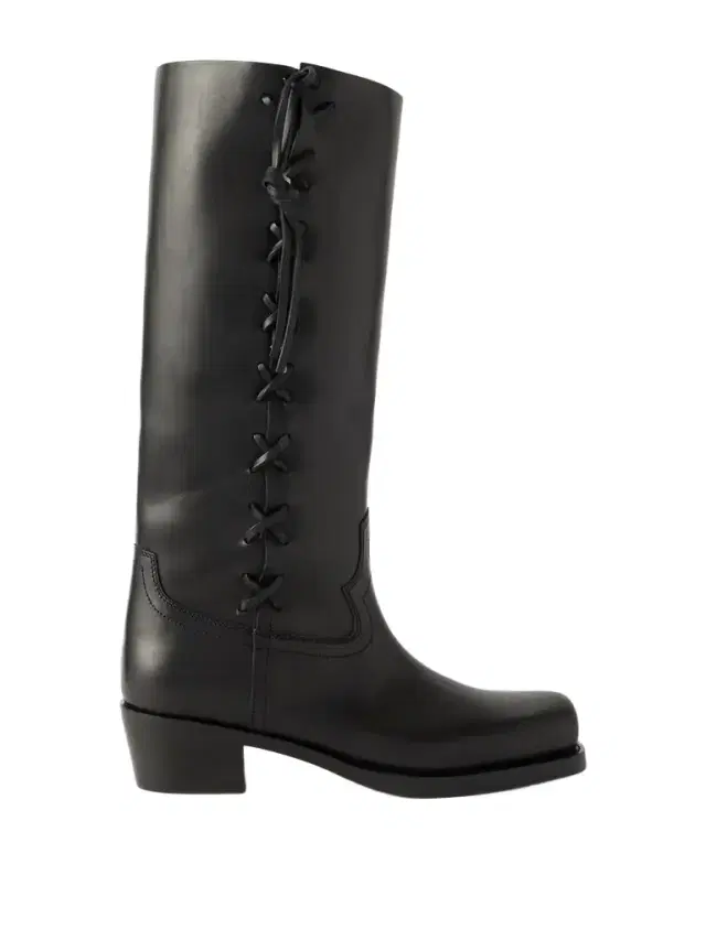 Roxanne Lace-up Leather Knee Boots