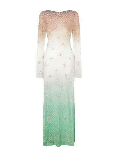 Missoni Open-back Dégradé Embroidered Metallic Crochet-knit Maxi Dress | Thumbnail 1