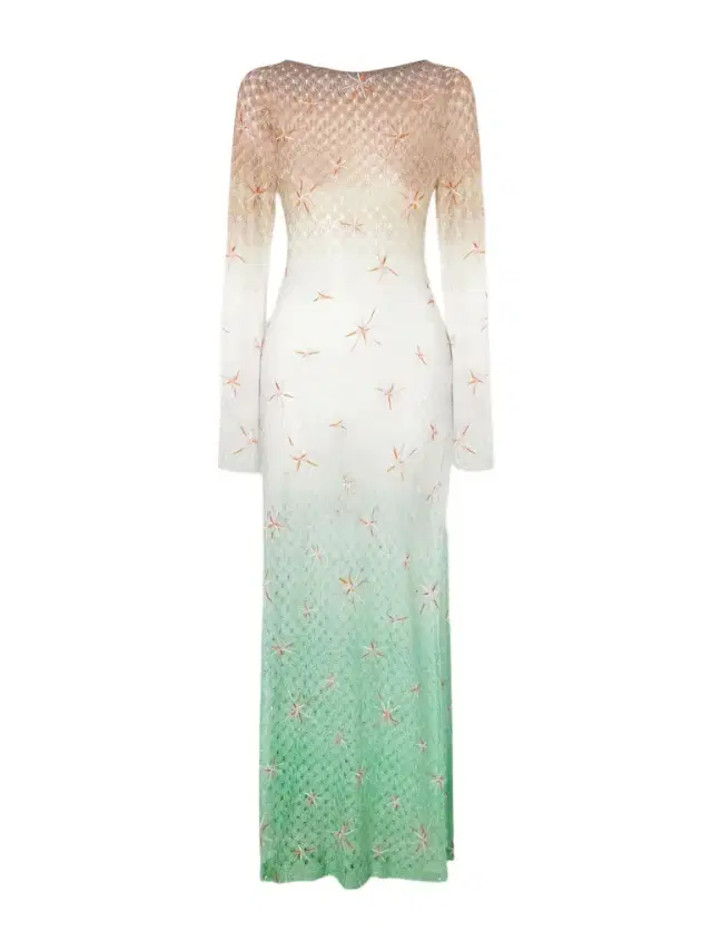 Missoni Open-back Dégradé Embroidered Metallic Crochet-knit Maxi Dress