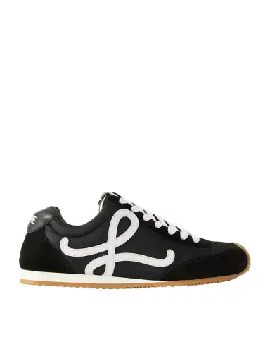 Loewe Ballet Runner 2.0 Logo-appliquéd Leather, Shell And Suede Sneakers | Thumbnail 1 Loewe Ballet Runner 2.0 Logo-appliquéd Leather, Shell And Suede Sneakers | Thumbnail 1