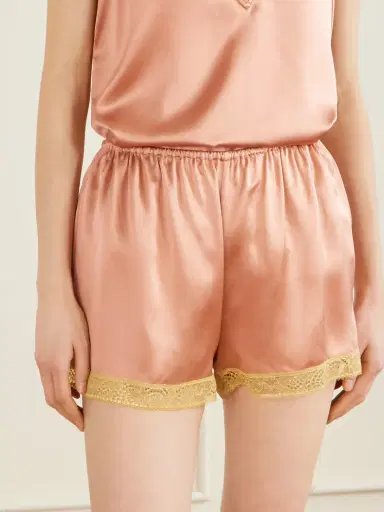 Eres Pretty Lace-trimmed Silk-satin Shorts | Thumbnail 2 Eres Pretty Lace-trimmed Silk-satin Shorts | Thumbnail 2