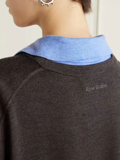 Acne Studios Layered Wool Polo Sweater | Thumbnail 5 Acne Studios Layered Wool Polo Sweater | Thumbnail 5
