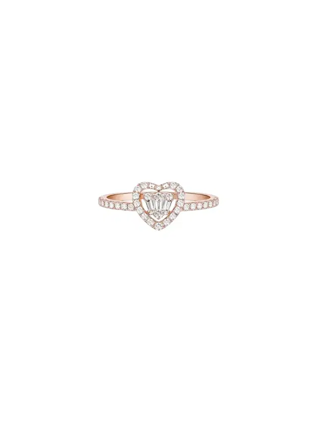 Wish Fine Jewelry 0.28ct Diamond 18K Gold Heart Ring
