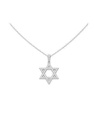 Wish Fine Jewelry 0.74ct Diamond 14K Gold Star of David Necklace | Thumbnail 1 Wish Fine Jewelry 0.74ct Diamond 14K Gold Star of David Necklace | Thumbnail 1