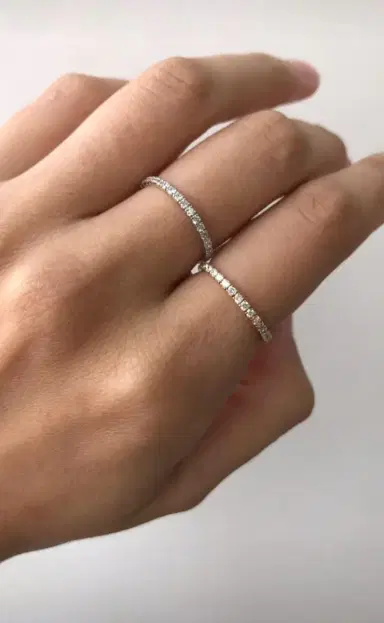 Wish Fine Jewelry 0.85ct Diamond 18K Gold Eternity Band Ring | Thumbnail 3 Wish Fine Jewelry 0.85ct Diamond 18K Gold Eternity Band Ring | Thumbnail 3