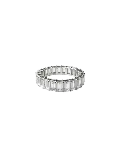 Wish Fine Jewelry 7.42ct White Topaz 18K Gold Eternity Band Ring | Thumbnail 1 Wish Fine Jewelry 7.42ct White Topaz 18K Gold Eternity Band Ring | Thumbnail 1