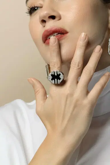 DAVID WEBB Diamond Black Ring | Thumbnail 2