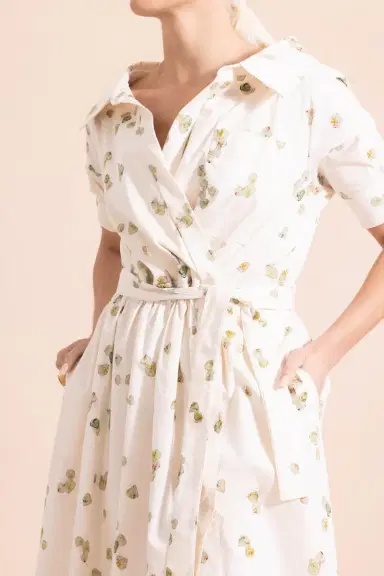 Altuzarra Lydia Dress - Ivory Allover Petals | Thumbnail 3