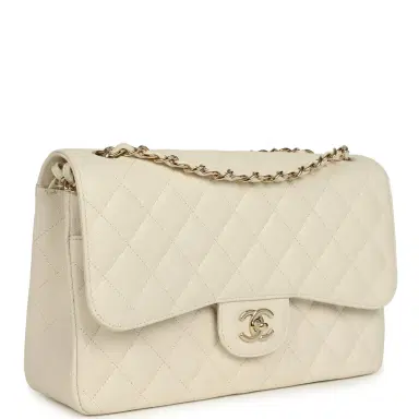 Chanel Chanel Jumbo Classic Double Flap Bag Cream Caviar Gold Hardware | Thumbnail 2 Chanel Chanel Jumbo Classic Double Flap Bag Cream Caviar Gold Hardware | Thumbnail 2