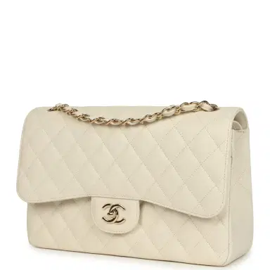 Chanel Chanel Jumbo Classic Double Flap Bag Cream Caviar Gold Hardware | Thumbnail 5 Chanel Chanel Jumbo Classic Double Flap Bag Cream Caviar Gold Hardware | Thumbnail 5