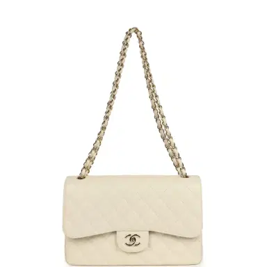 Chanel Chanel Jumbo Classic Double Flap Bag Cream Caviar Gold Hardware | Thumbnail 7 Chanel Chanel Jumbo Classic Double Flap Bag Cream Caviar Gold Hardware | Thumbnail 7