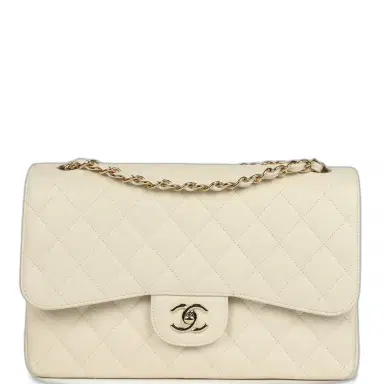 Chanel Chanel Jumbo Classic Double Flap Bag Cream Caviar Gold Hardware | Thumbnail 1 Chanel Chanel Jumbo Classic Double Flap Bag Cream Caviar Gold Hardware | Thumbnail 1