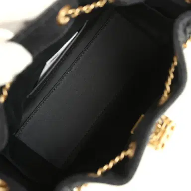 Chanel Chanel Mini 25 Hobo Bag Black Washed Denim Antique Gold Hardware | Thumbnail 8