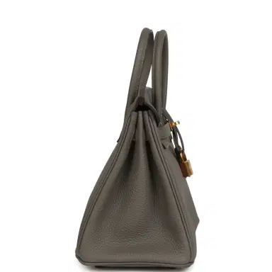 HERMÈS Hermes Birkin 25 Etain Togo Rose Gold Hardware | Thumbnail 3