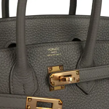 HERMÈS Hermes Birkin 25 Etain Togo Rose Gold Hardware | Thumbnail 7