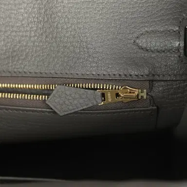 HERMÈS Hermes Birkin 25 Etain Togo Rose Gold Hardware | Thumbnail 9