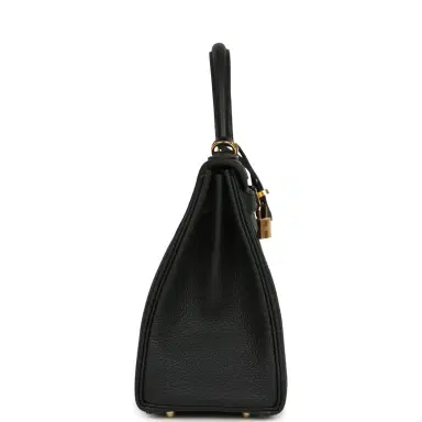 HERMÈS Hermes Kelly Retourne 25 Black Togo Gold Hardware | Thumbnail 4