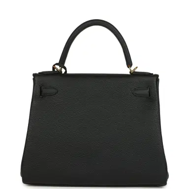 HERMÈS Hermes Kelly Retourne 25 Black Togo Gold Hardware | Thumbnail 5
