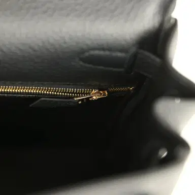 HERMÈS Hermes Kelly Retourne 25 Black Togo Gold Hardware | Thumbnail 9
