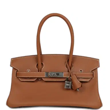 HERMÈS Hermes Shoulder Birkin Light 29 Gold Evercolor Palladium Hardware | Thumbnail 1 HERMÈS Hermes Shoulder Birkin Light 29 Gold Evercolor Palladium Hardware | Thumbnail 1
