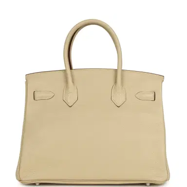 HERMÈS Pre-owned Hermes Birkin 30 Parchemin Clemence Palladium Hardware | Thumbnail 4 HERMÈS Pre-owned Hermes Birkin 30 Parchemin Clemence Palladium Hardware | Thumbnail 4