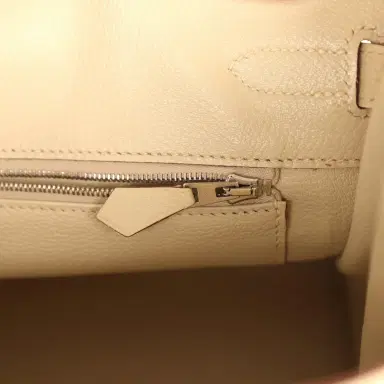 HERMÈS Pre-owned Hermes Birkin 30 Parchemin Clemence Palladium Hardware | Thumbnail 9 HERMÈS Pre-owned Hermes Birkin 30 Parchemin Clemence Palladium Hardware | Thumbnail 9