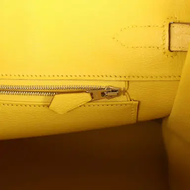 HERMÈS Pre-owned Hermes Birkin 35 Mimosa Matte Alligator Palladium Hardware | Thumbnail 9 HERMÈS Pre-owned Hermes Birkin 35 Mimosa Matte Alligator Palladium Hardware | Thumbnail 9
