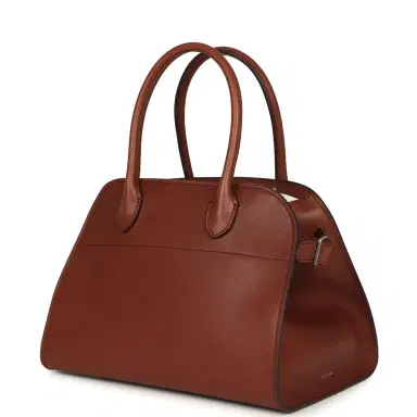 The Row The Row Soft Margaux 10 Bag New Burgundy Saddle Leather Silver Hardware | Thumbnail 3 The Row The Row Soft Margaux 10 Bag New Burgundy Saddle Leather Silver Hardware | Thumbnail 3