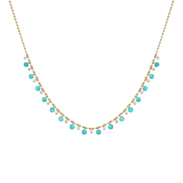 Stephanie Gottlieb Dakota Turquoise Shaker Necklace