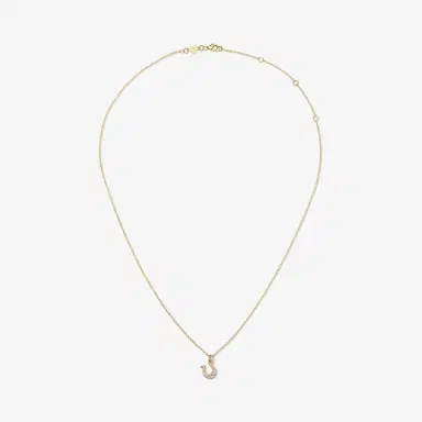 Stephanie Gottlieb Mini Token Pave Horseshoe Necklace | Thumbnail 3