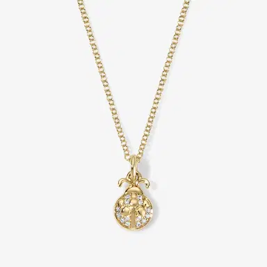 Stephanie Gottlieb Mini Token Pave Ladybug Necklace | Thumbnail 1 Stephanie Gottlieb Mini Token Pave Ladybug Necklace | Thumbnail 1