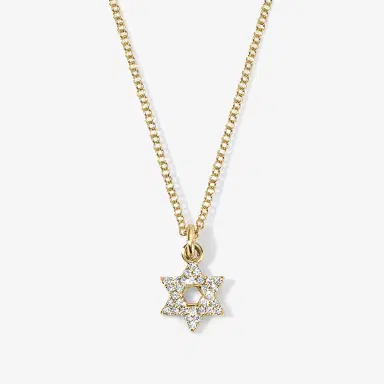 Stephanie Gottlieb Mini Token Pave Star of David Necklace | Thumbnail 1 Stephanie Gottlieb Mini Token Pave Star of David Necklace | Thumbnail 1