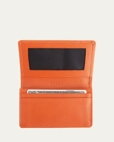 ROYCE New York Monogrammed Leather Card Holder Wallet, Personalized | Thumbnail 2