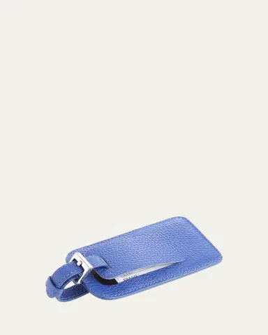 Royce New York Monogrammed Leather Luggage Tag, Personalized | Thumbnail 2