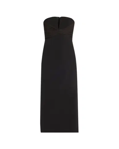 Halston Marguerite Strapless Plunge Midi Dress | Thumbnail 1