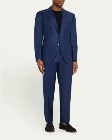 Cesare Attolini Men's Plaid Wool-Silk Suit | Thumbnail 3
