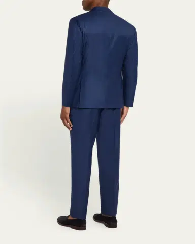 Cesare Attolini Men's Plaid Wool-Silk Suit | Thumbnail 4