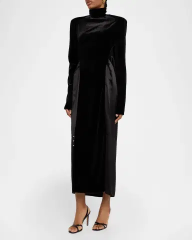 Lanvin Benitier Open-Back Velvet Maxi Dress | Thumbnail 8