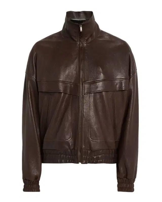 Saint Laurent Men 's Leather Blouson Jacket
