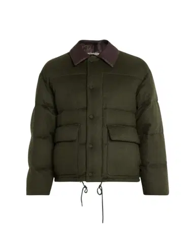 AURALEE Men's Quilted Wool Leather-Collar Jacket | Thumbnail 1