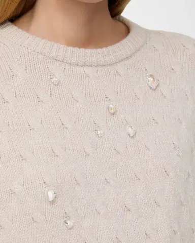 Lafayette 148 New York Cable-Knit Swarovski Crystal Sweater | Thumbnail 10 Lafayette 148 New York Cable-Knit Swarovski Crystal Sweater | Thumbnail 10