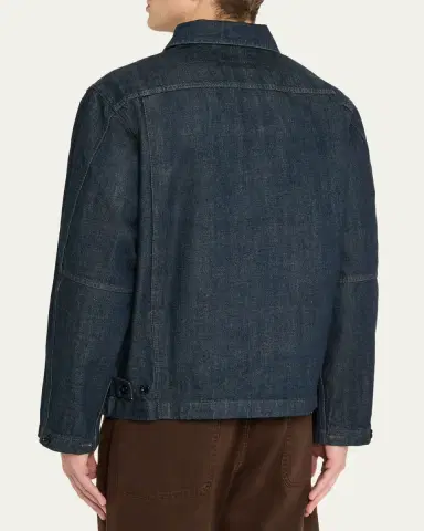 LEMAIRE Men's Boxy Fit Denim Jacket | Thumbnail 3