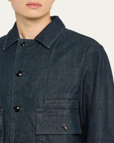 LEMAIRE Men's Boxy Fit Denim Jacket | Thumbnail 5